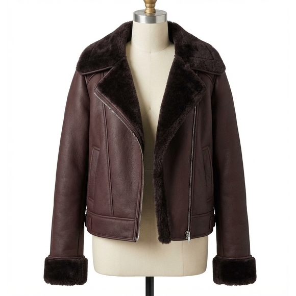 Z SUPPLY Jackets & Blazers - NEW Z SUPPLY locklin sherpa jacket in chocolate cherry